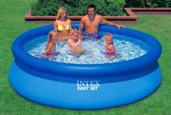 Tialoer Inflatable Top Ring Swimming Pools for Adults Outdoor Easy to Set Kids Kiddie Pool ± 12 ft X 36 in Blue 