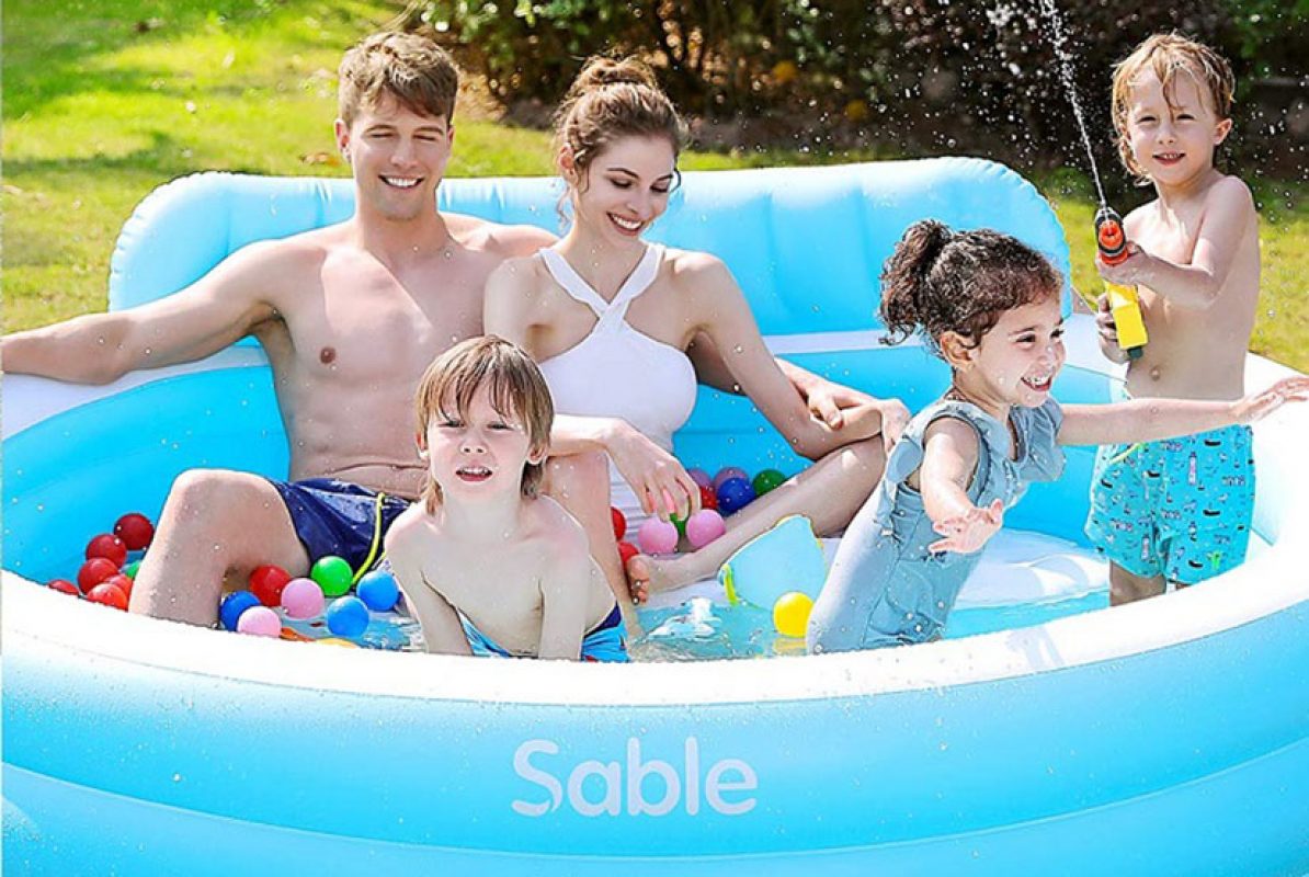 Infant Garden, Adult Kids Aquadoo Family Inflatable Pool Inflatable Swimming Pool Swimming Pool 120 X 72 X 22 Full-Sized Inflatable Lounge Pool for Baby Kiddie Toddlers for Ages 3+,Outdoor 