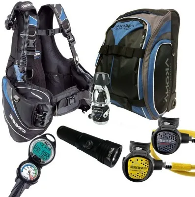 Cressi Travelight 15 LBS Scuba Diving Package