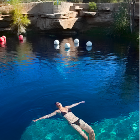 Santa Rosa Blue Hole - Girl in Water