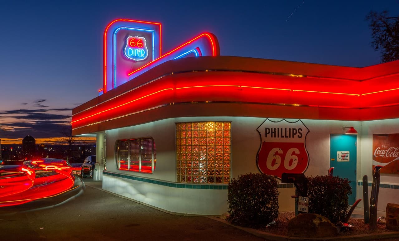 Classic 66 Diner along Route 66 in Albuquerque, NM