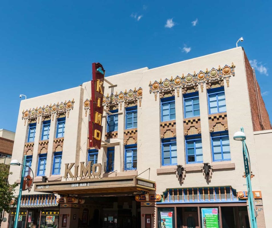 Exterior facade and signage of Kimo Theatre