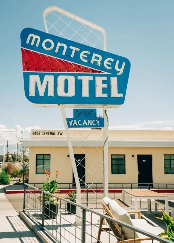 Monterey Motel Vintage Sign in Albuquerque Monterey Motel Vintage Sign in Albuquerque