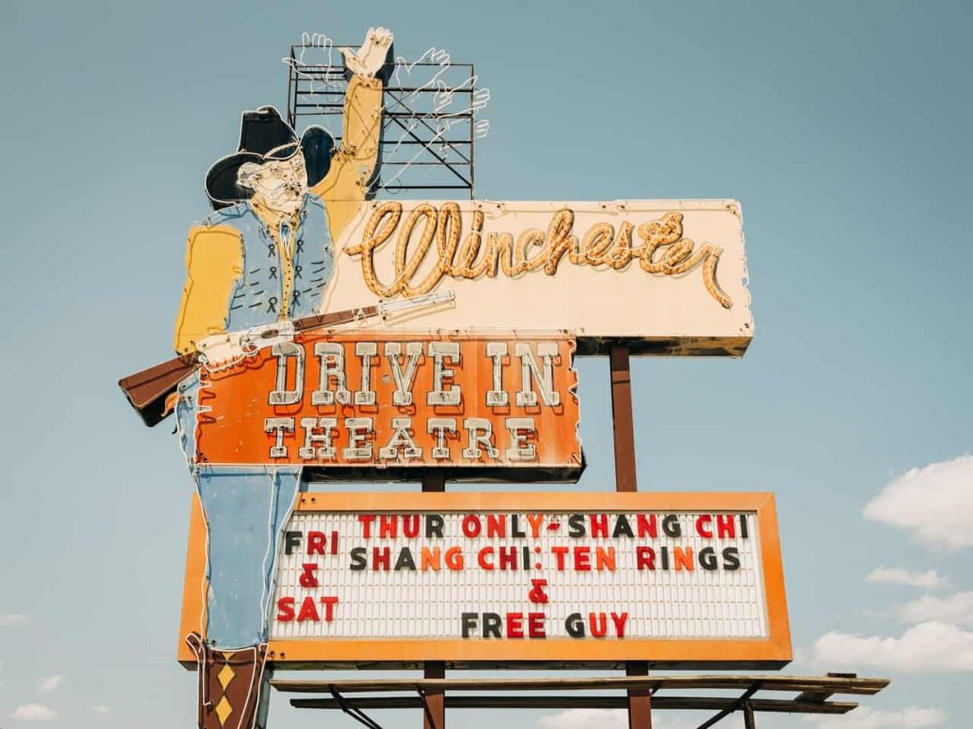 Winchester Drive-In Theater vintage sign in Oklahoma City